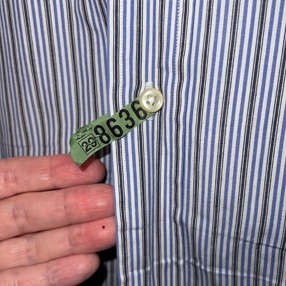 Mens Polo Ralph Lauren ANDREW style button shirt size 15.5 x 33 cufflink sleeve - Picture 4 of 6